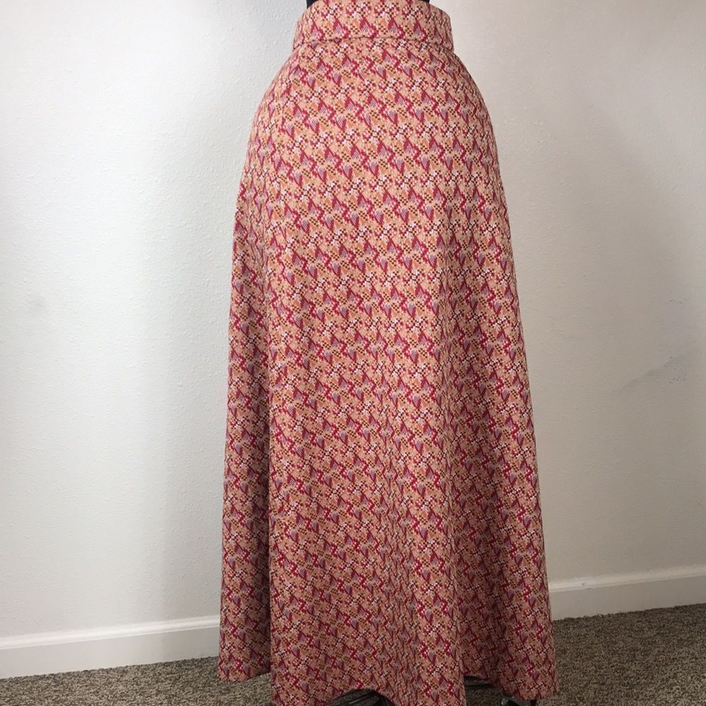 Vintage 1960s 1970 sMaxi Patten Mod Maxi Skirt.